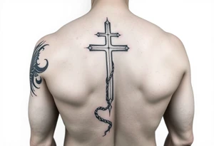 full arm sleeve tattoo left arm Christianity themed tattoo idea