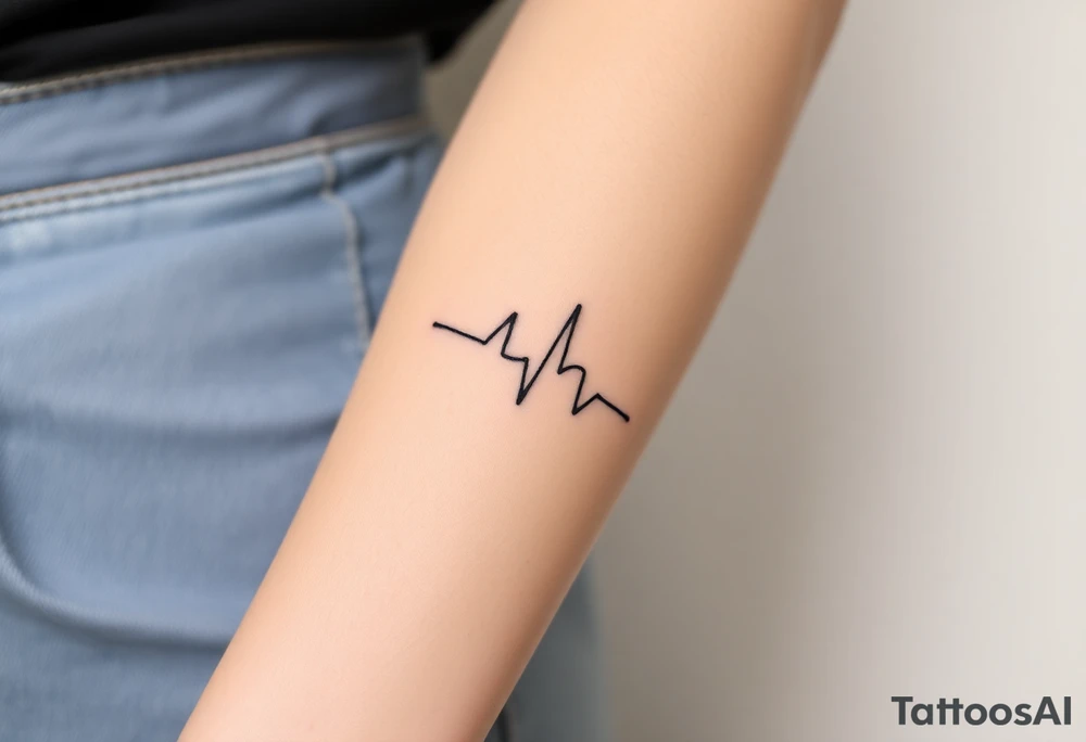 Powerful mental health play stop pause symbol tattoo heartbeat tattoo idea