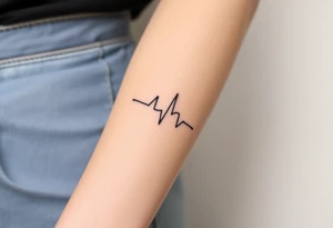 Powerful mental health play stop pause symbol tattoo heartbeat tattoo idea
