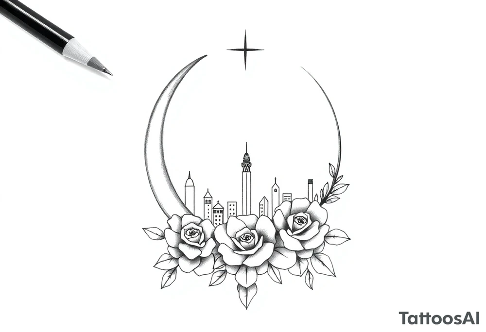 Tatuagem com traços finos inspirada nos livros da autora Sarah J Maas: trono de vidro, crescent City e corte de espinhos e rosas tattoo idea