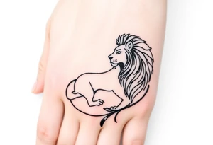 Virgo woman in love with Leo lion tattoo idea