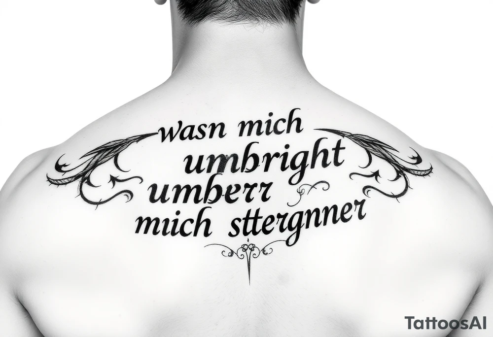 was mich nicht umbringt macht mich stärker back tatto tattoo idea