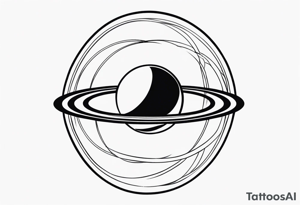 Saturn and infinity Symbol tattoo idea