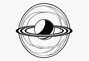 Saturn and infinity Symbol tattoo idea