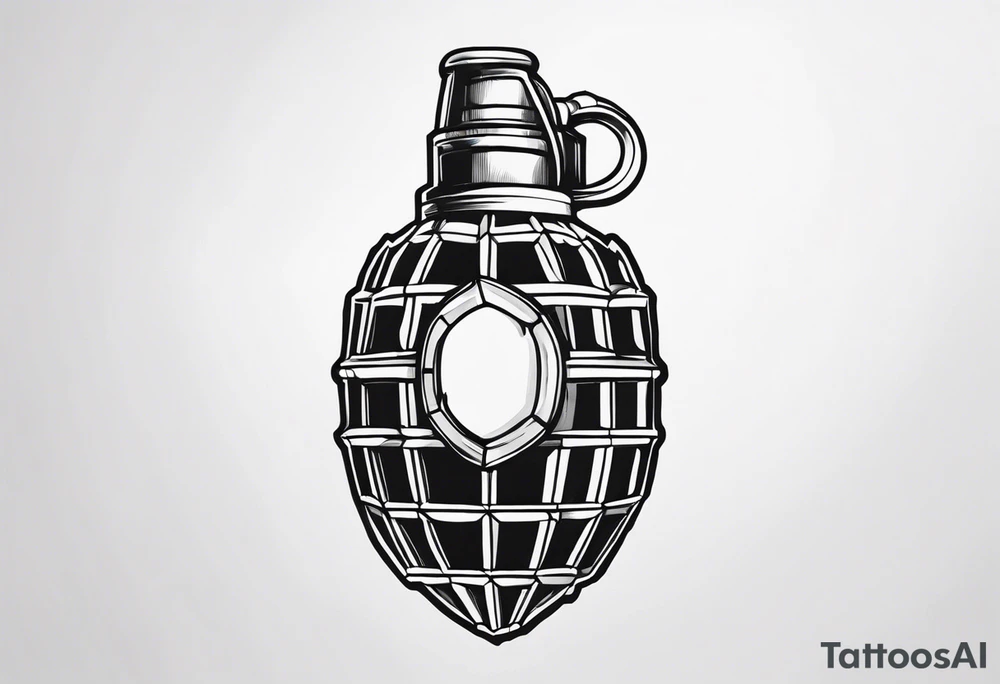 grenade made out of glass tattoo idea