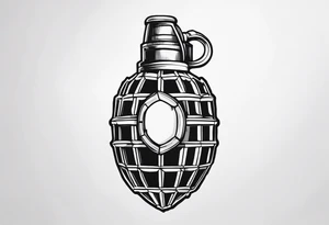 grenade made out of glass tattoo idea