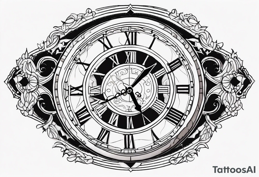 Vintage Clock Face tattoo idea