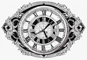 Vintage Clock Face tattoo idea