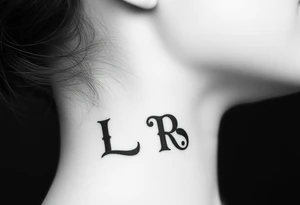 Nail claw marks beside the initials lrs tattoo idea