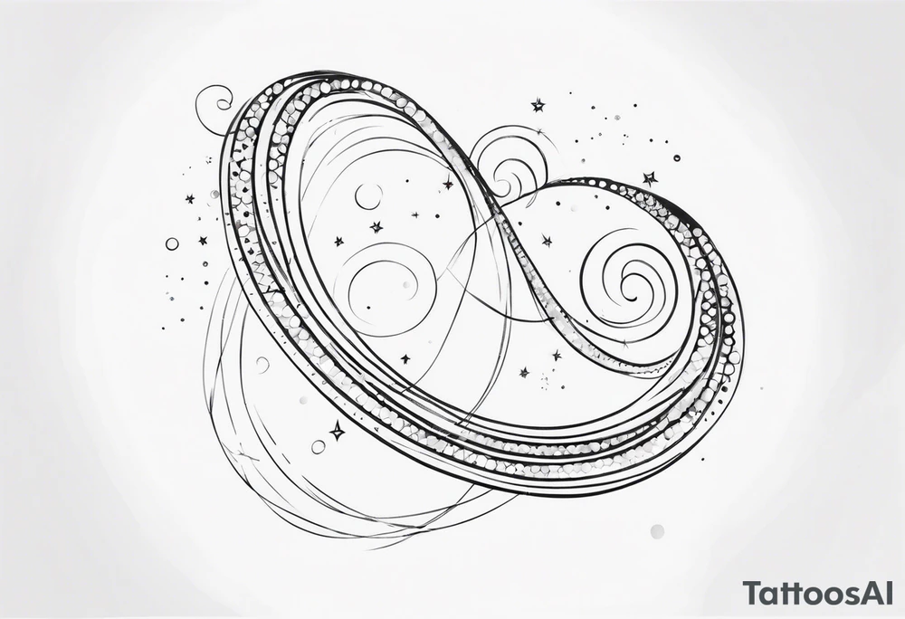 dna with sparkles around it tattoo idea