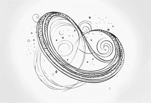 dna with sparkles around it tattoo idea