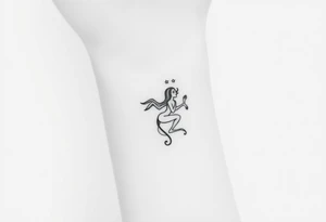 Vintage Aquarius elegant tattoo idea