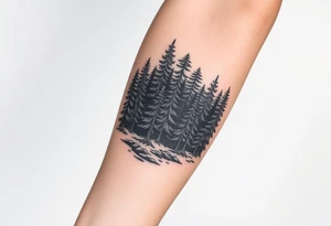 Coniferous forest forearm tattoo sleeve tattoo idea