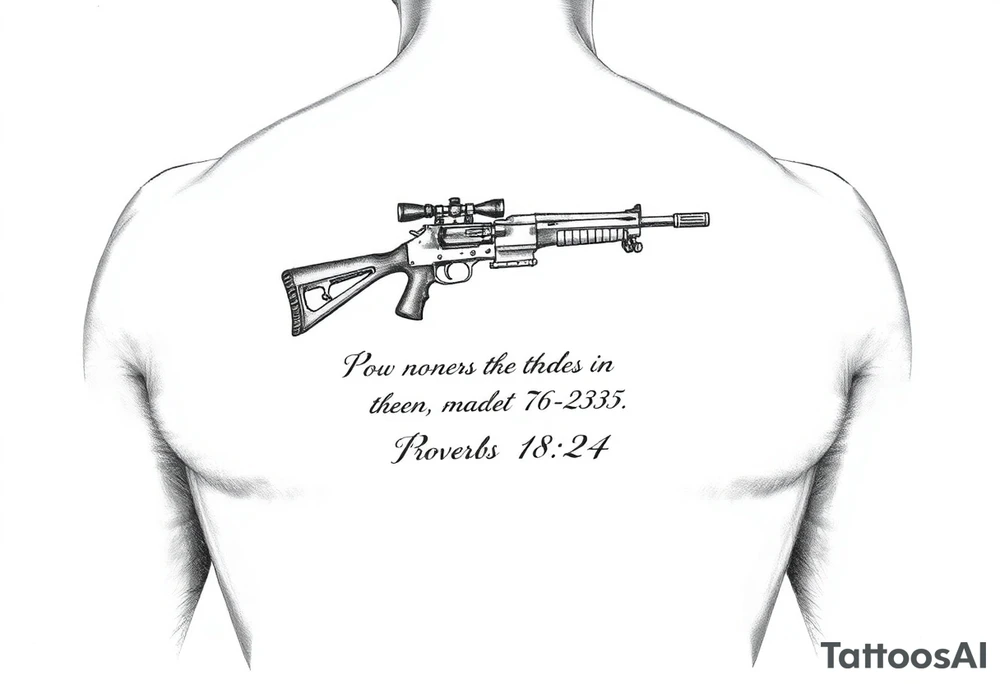 Writing gun  76-2323 proverbs 18:24 tattoo idea