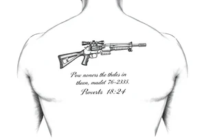 Writing gun  76-2323 proverbs 18:24 tattoo idea