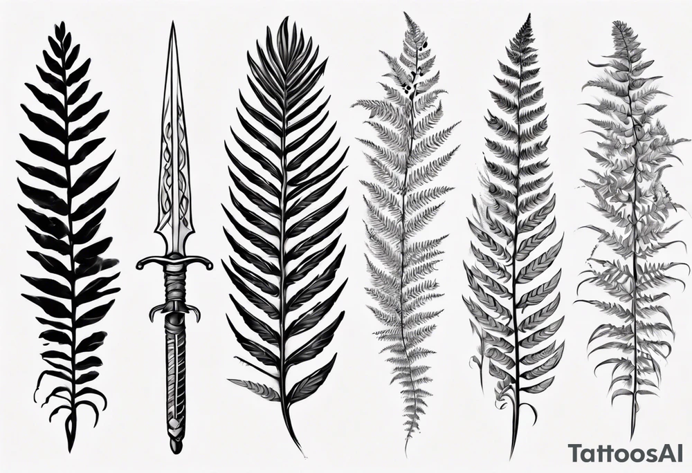 Swordfern tattoo idea