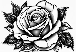 A rose with the name leticia under tattoo idea