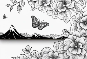 Create a Fine Line tattoo made out of the name Minho and very pretty maybe a butterfly tattoo idea