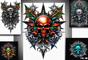 Warhammer 40k 8 pronged star tattoo idea