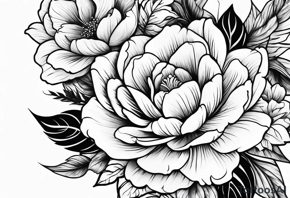 strapshalter mit blumen tattoo idea