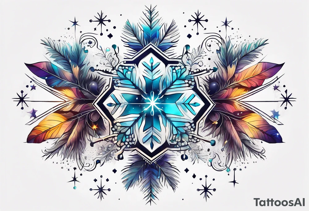 Constellation, animal, snowflake tattoo idea