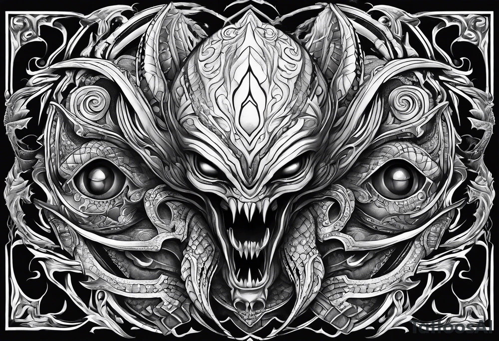 Alien creature tattoo idea