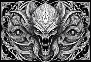 Alien creature tattoo idea