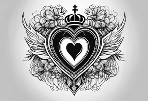 Immaculate heart of Mary with swords or spears going through it tattoo idea