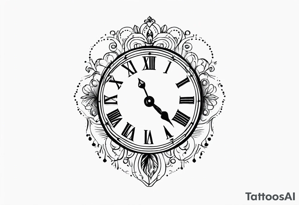 Vintage Clock Face tattoo idea