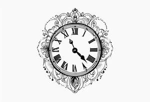 Vintage Clock Face tattoo idea