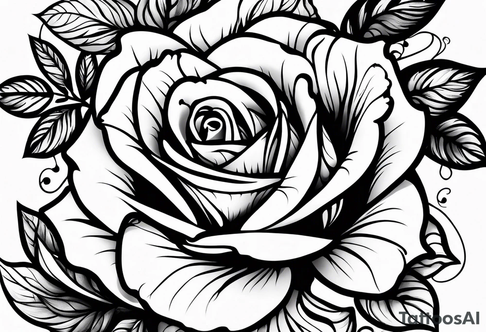 Vine Rose tattoo idea