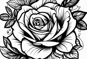 Vine Rose tattoo idea