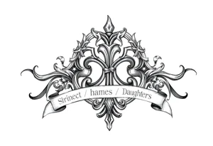 Irish symbol with daughters names tattoo idea