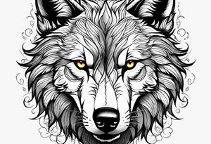 wolf angry tattoo idea