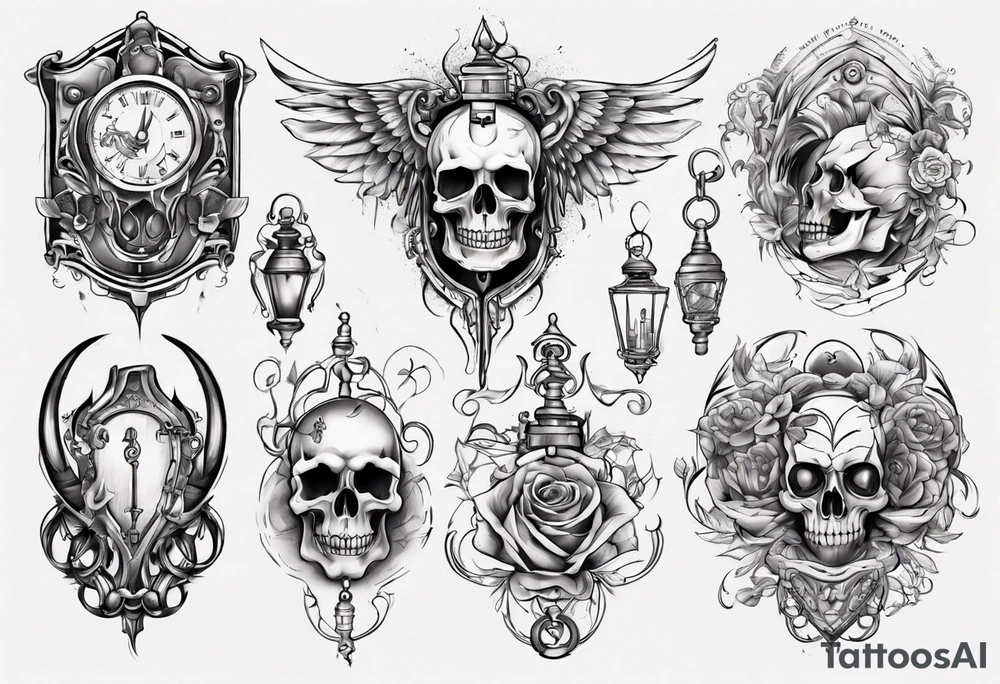 white lock tattoo idea