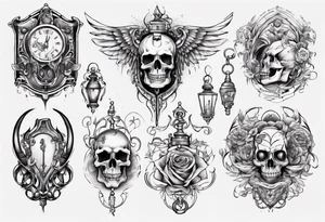 white lock tattoo idea