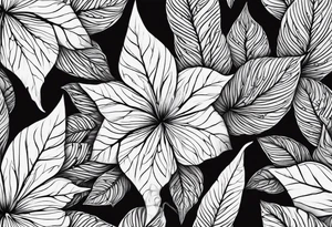 Fractals leaf tattoo idea