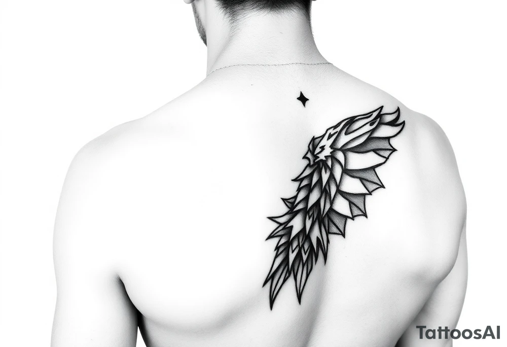 Left leg black out work with existing tattoo tattoo idea