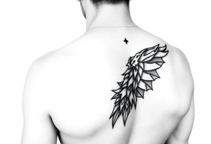 Left leg black out work with existing tattoo tattoo idea