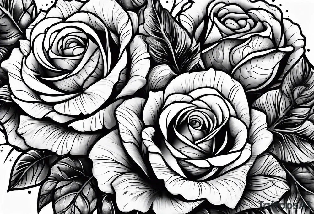 crown of yellow roses tattoo idea