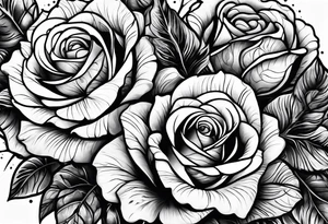 crown of yellow roses tattoo idea