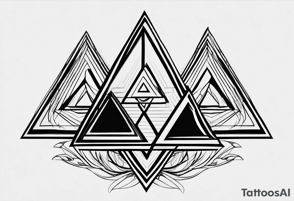 3 overlapping triangles tattoo idea