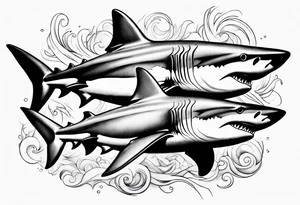 Sharks tattoo idea