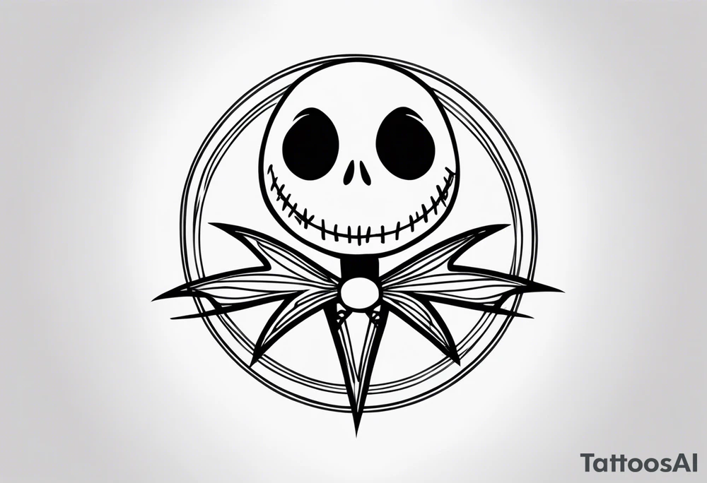 jack skellington minimalist tattoo tattoo idea