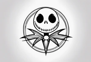 jack skellington minimalist tattoo tattoo idea