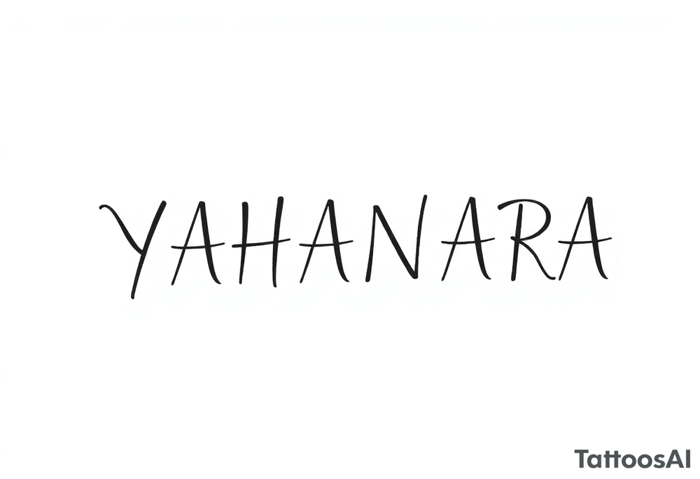 Name YAHANARA tattoo idea