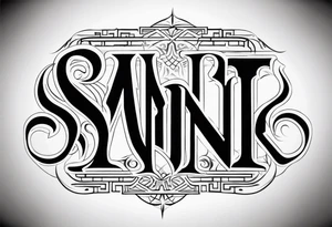 Saint  Sinner 
 ambigram tattoo tattoo idea