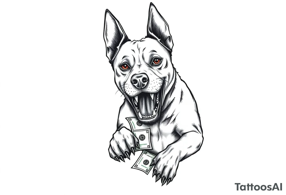 courage the cowardly dog counting money tattoo idea