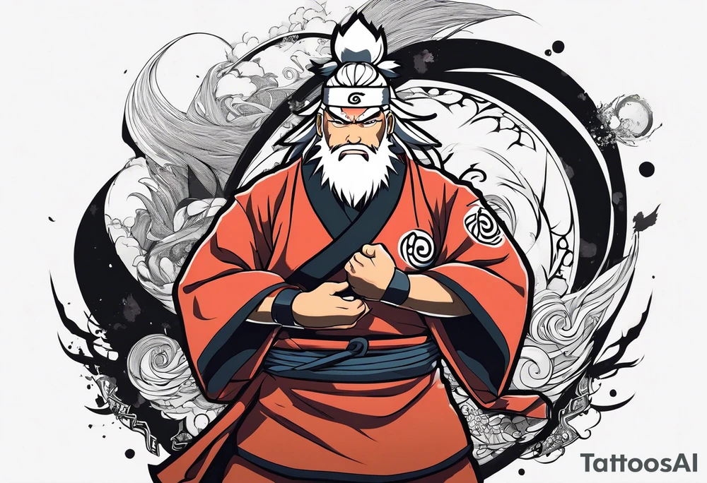 Sage mode jiraiya from the anime naruto tattoo idea