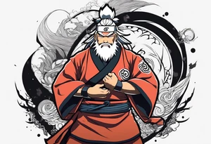 Sage mode jiraiya from the anime naruto tattoo idea